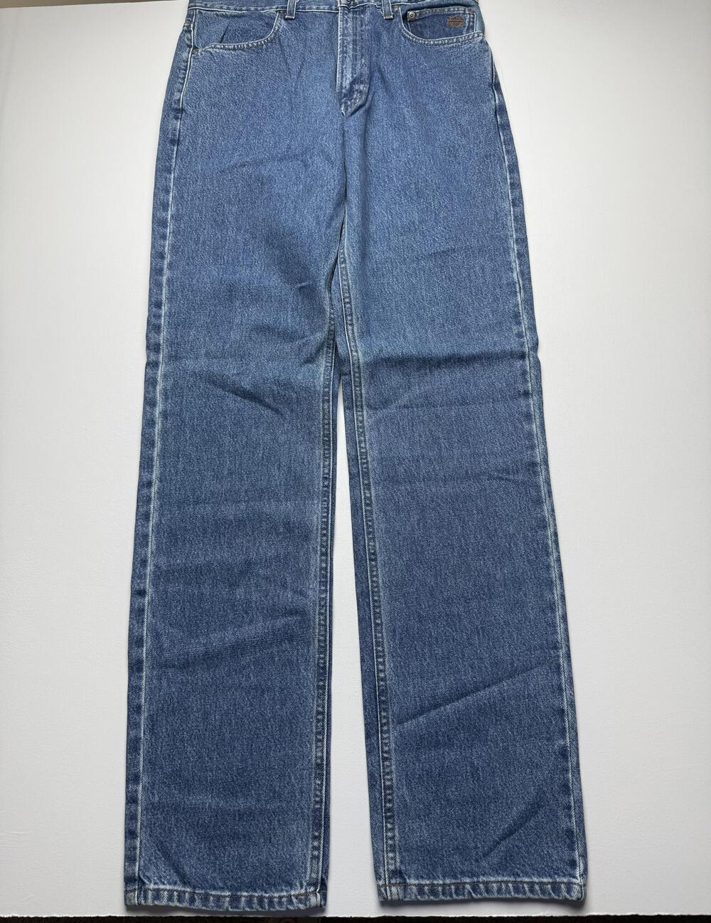 Harley-Davidson Jeans Mens Blue Med Wash Denim Classic Straight Biker Moto Read